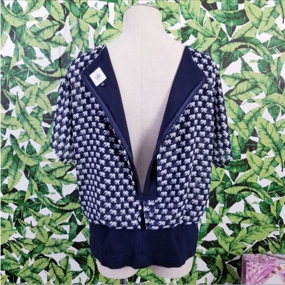 CAbi Parade Elephant Novelty Print Top 802 - Picture 3 of 4